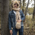 The golden faux fur hood is great for both decoration and keeping warm. It's easy to wash and extremely soft.