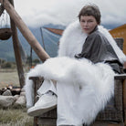 The king size long pile white faux fur blanket has unbelievable soft velvet lining and 100% cruelty-free luxurious fur.