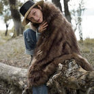 The queen size brown faux fur blanket has unbelievable soft velvet lining and 100% cruelty-free luxurious fur.