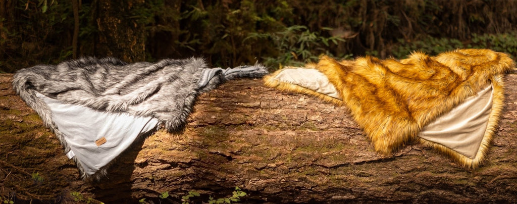 Embrace the Wild: Introducing Our New Faux Fur Throw Blankets Inspired by the Grey Wolf and Golden Fox