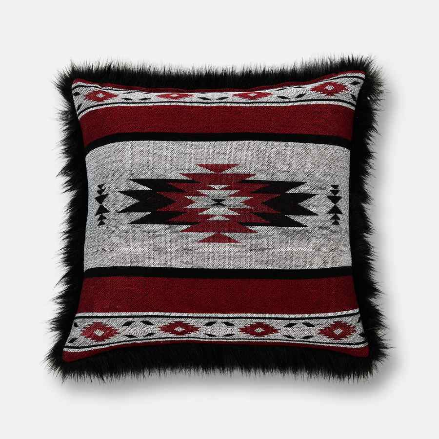 Aztec Faux Fur Pillow Cover