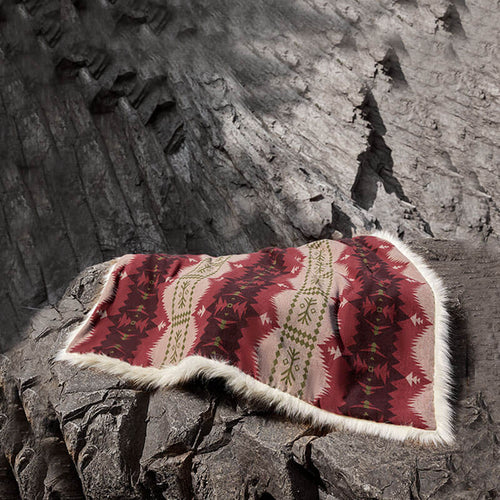 Ruby Campfire Faux Fur Blanket