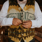 Anifurry Canyon Ridge Vest front view made of premium faux cashmere with vintage worn-look buttons and functional front pockets