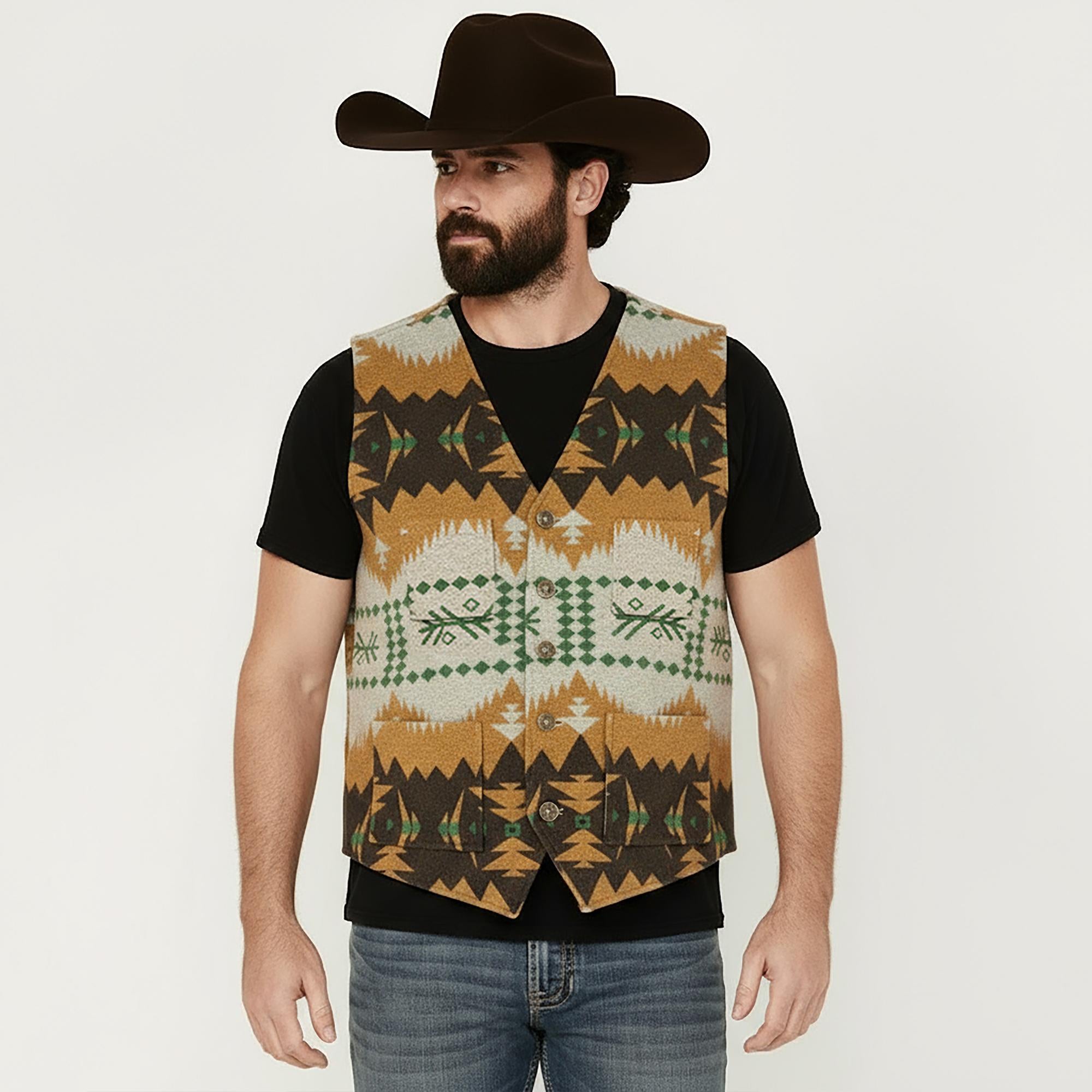 Anifurry Canyon Ridge Vest styled on a model over a shirt or tee, combining style, comfort, and adventure-ready aesthetic