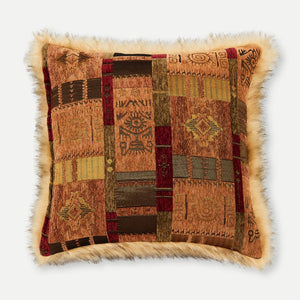 Totem Faux Fur Pillow Cover
