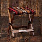 Anifurry Wood Outdoor Stool Sierra front view featuring a lightweight beech wood frame, foldable design, and a soft wool top layer