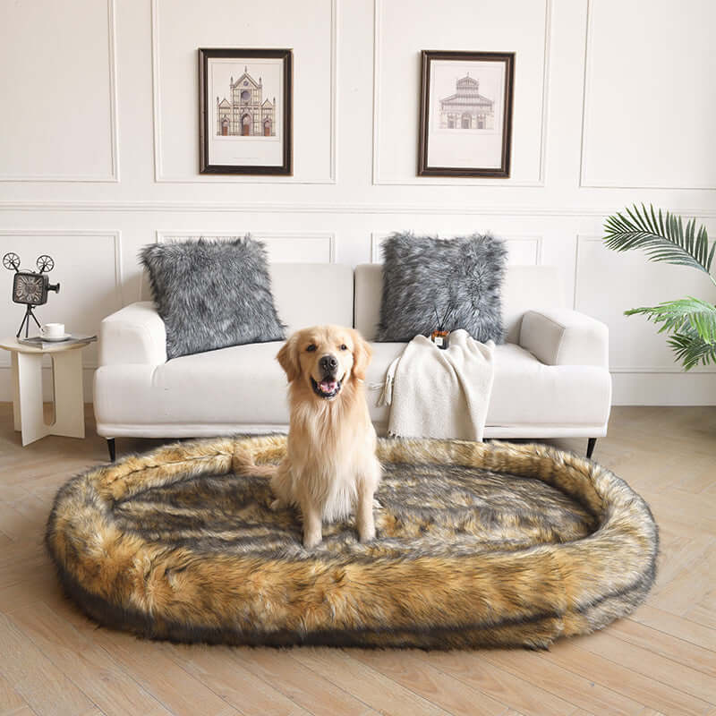 Human-size Faux Fur Pet Bed | Waterproof | Dog Bed | Anifurry