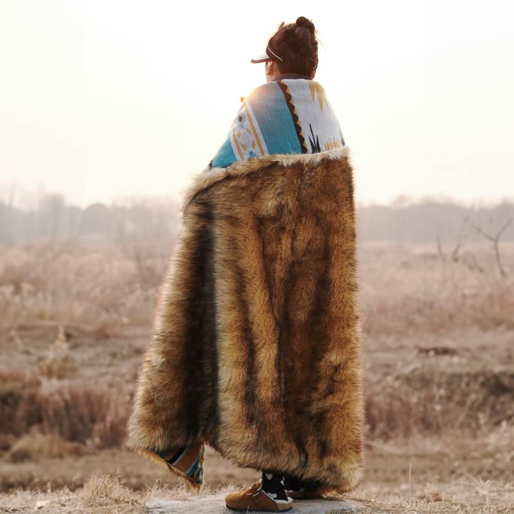 Aztec Faux Fur Blanket | Anifurry