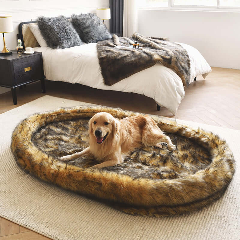 Human-size Faux Fur Pet Bed | Waterproof | Dog Bed | Anifurry