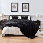 The black faux fur blanket has unbelievable soft velvet lining and 100% cruelty-free luxurious fur. Queen size and king size are available.